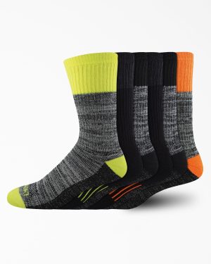 Moisture Control Crew Work Socks. Size 6-12. 6-Pack