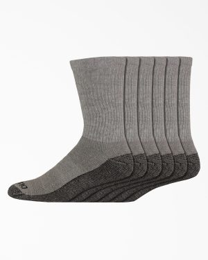 Moisture Control Crew Work Socks. Size 6-12. 6-Pack