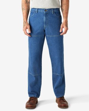 Relaxed Fit Double Knee Jeans