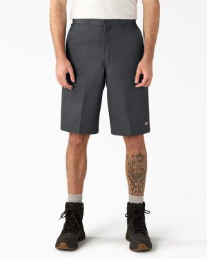 Loose Fit Flat Front Work Shorts. 13