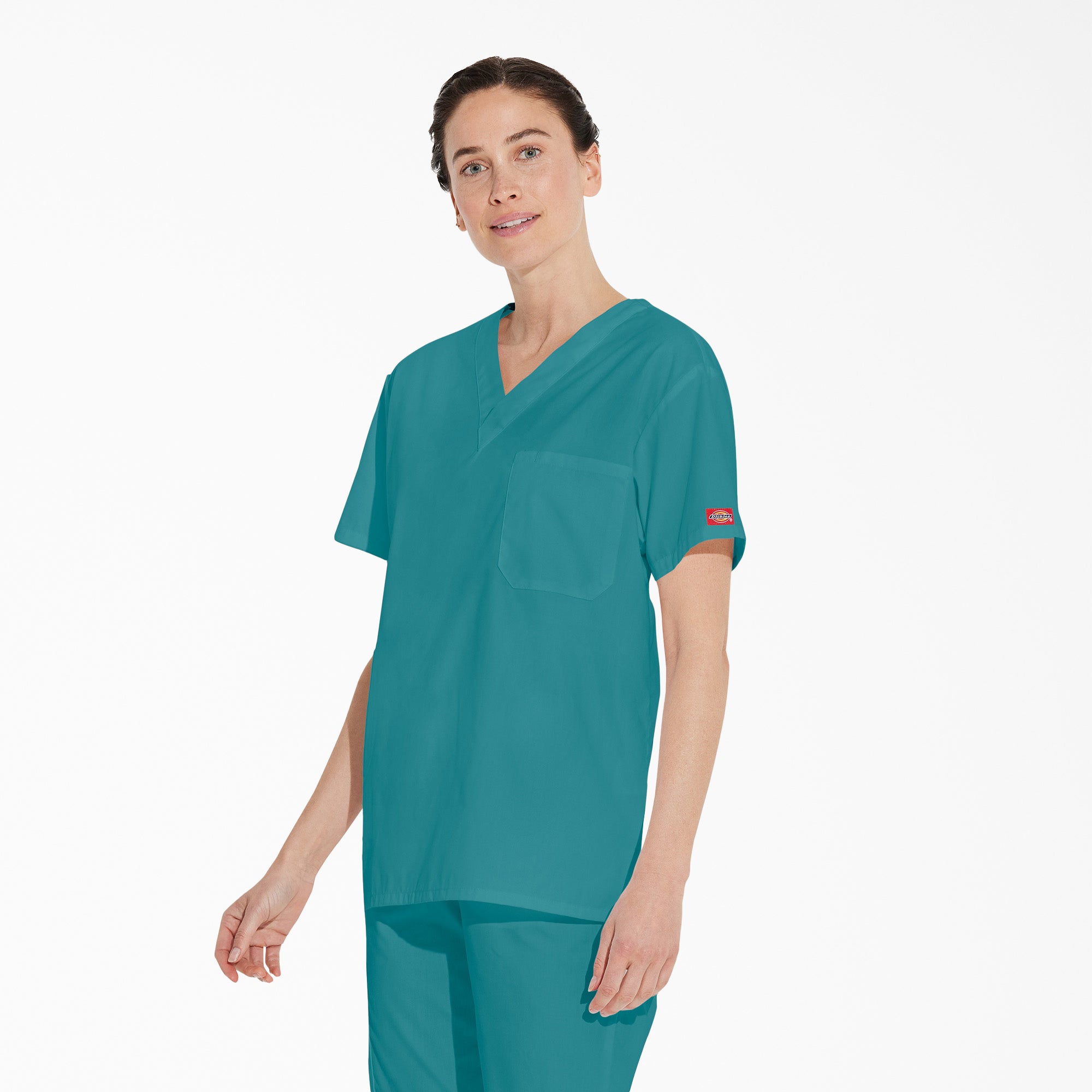 Unisex EDS Signature V-Neck Scrub Top - Image 3