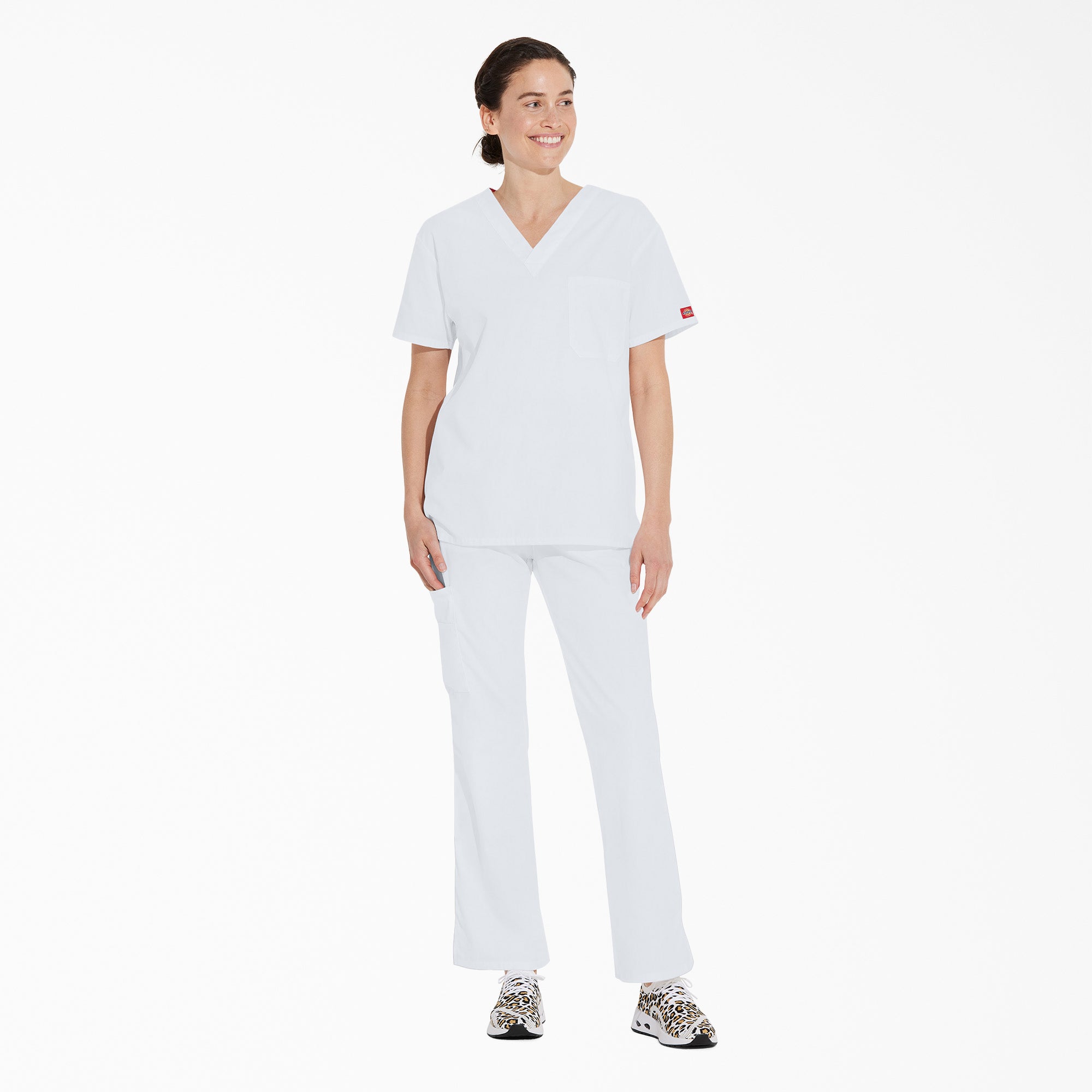 Unisex EDS Signature V-Neck Scrub Top - Image 5
