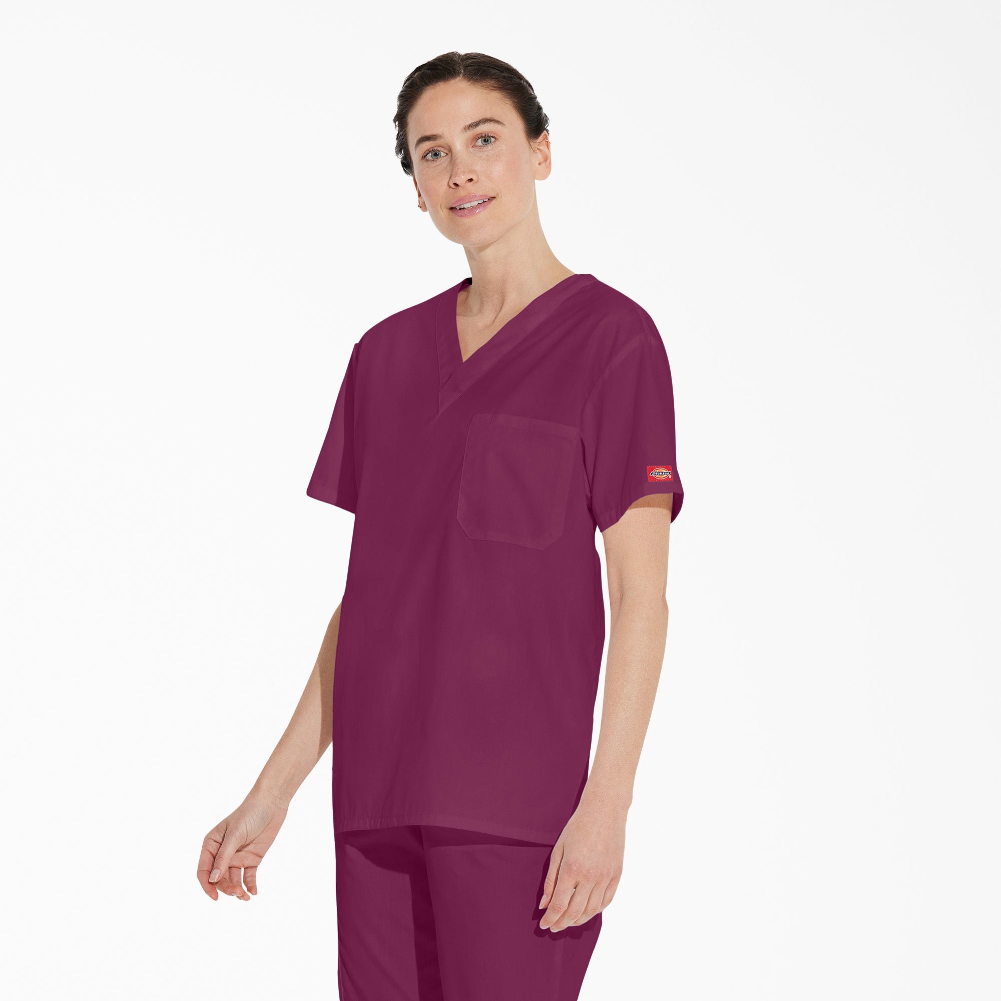 Unisex EDS Signature V-Neck Scrub Top - Image 3