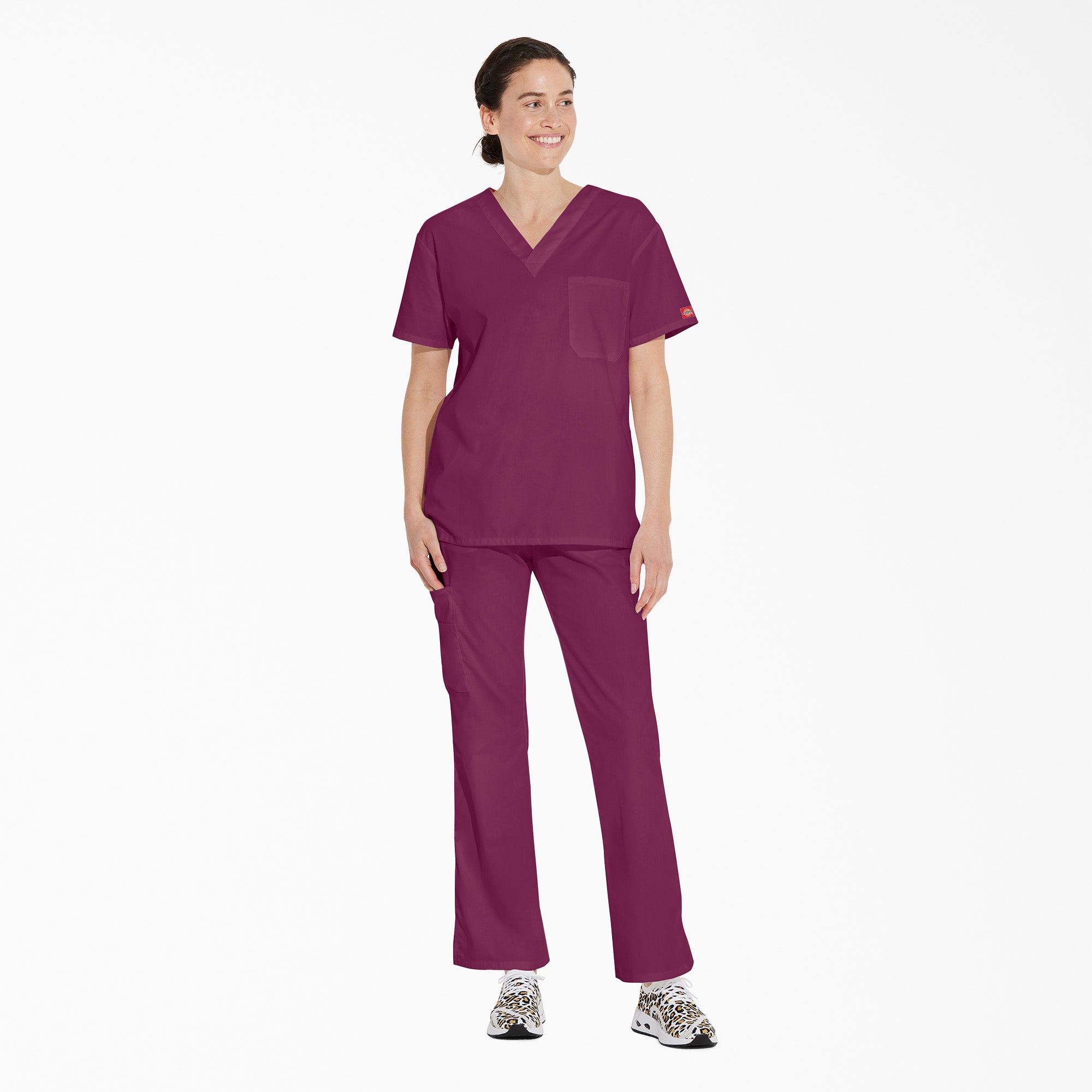 Unisex EDS Signature V-Neck Scrub Top - Image 5