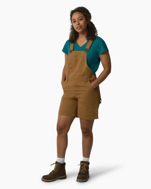 Women's Relaxed Fit Bib Shortalls. 7