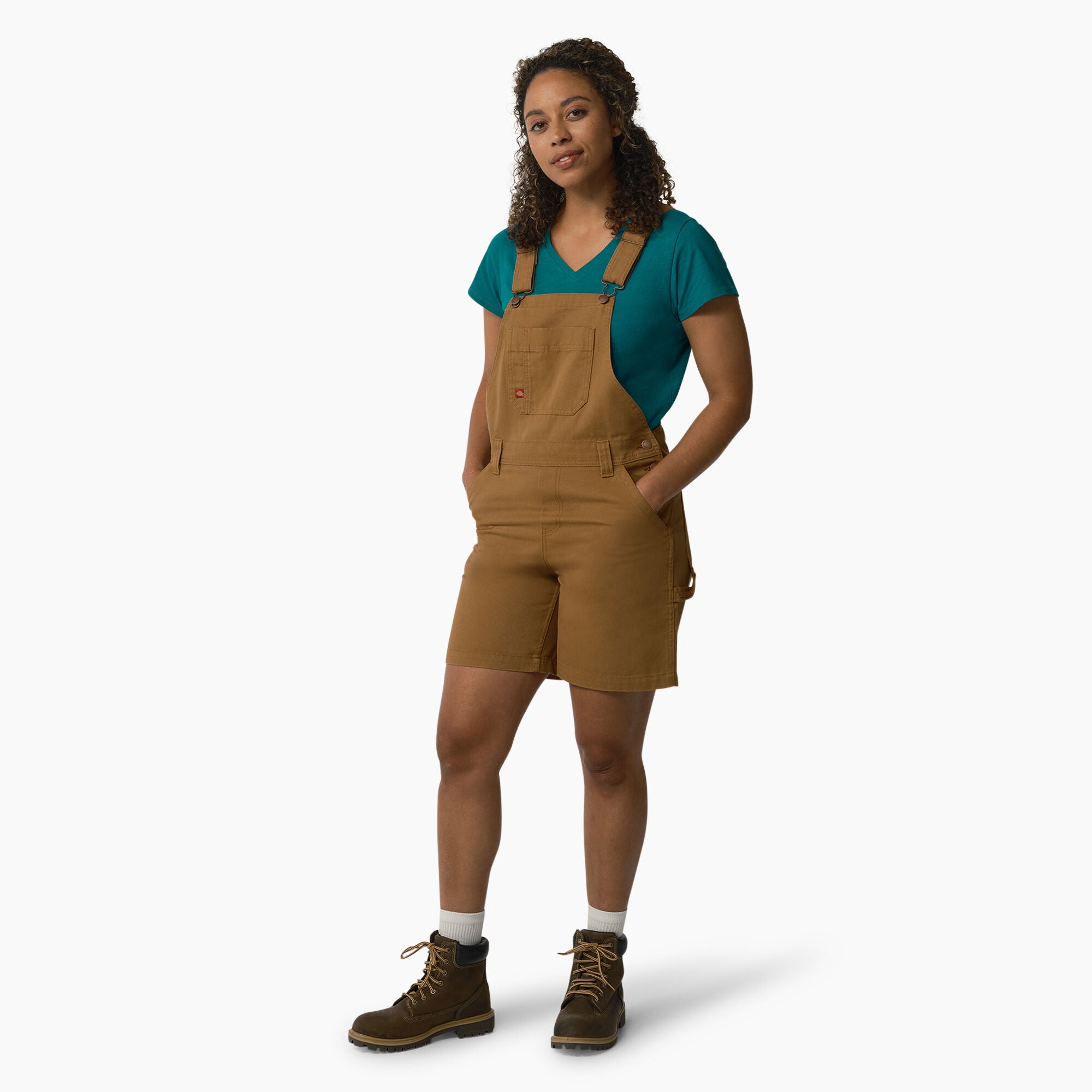 Women's Relaxed Fit Bib Shortalls. 7