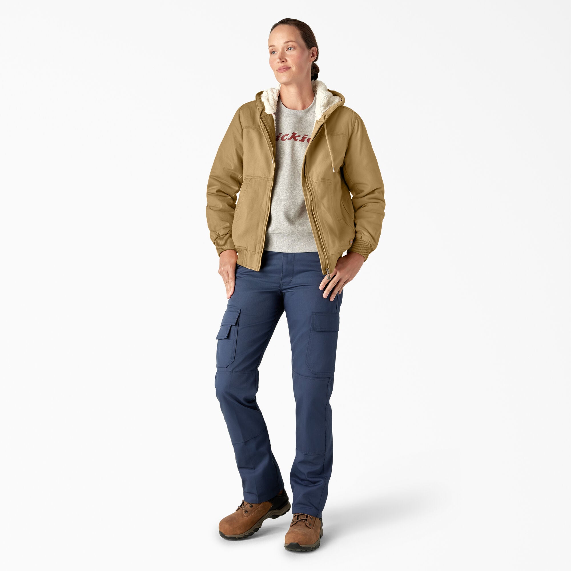 Women's Fleece Lined Duck Canvas Jacket - Image 4