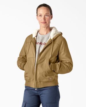 Women's Fleece Lined Duck Canvas Jacket