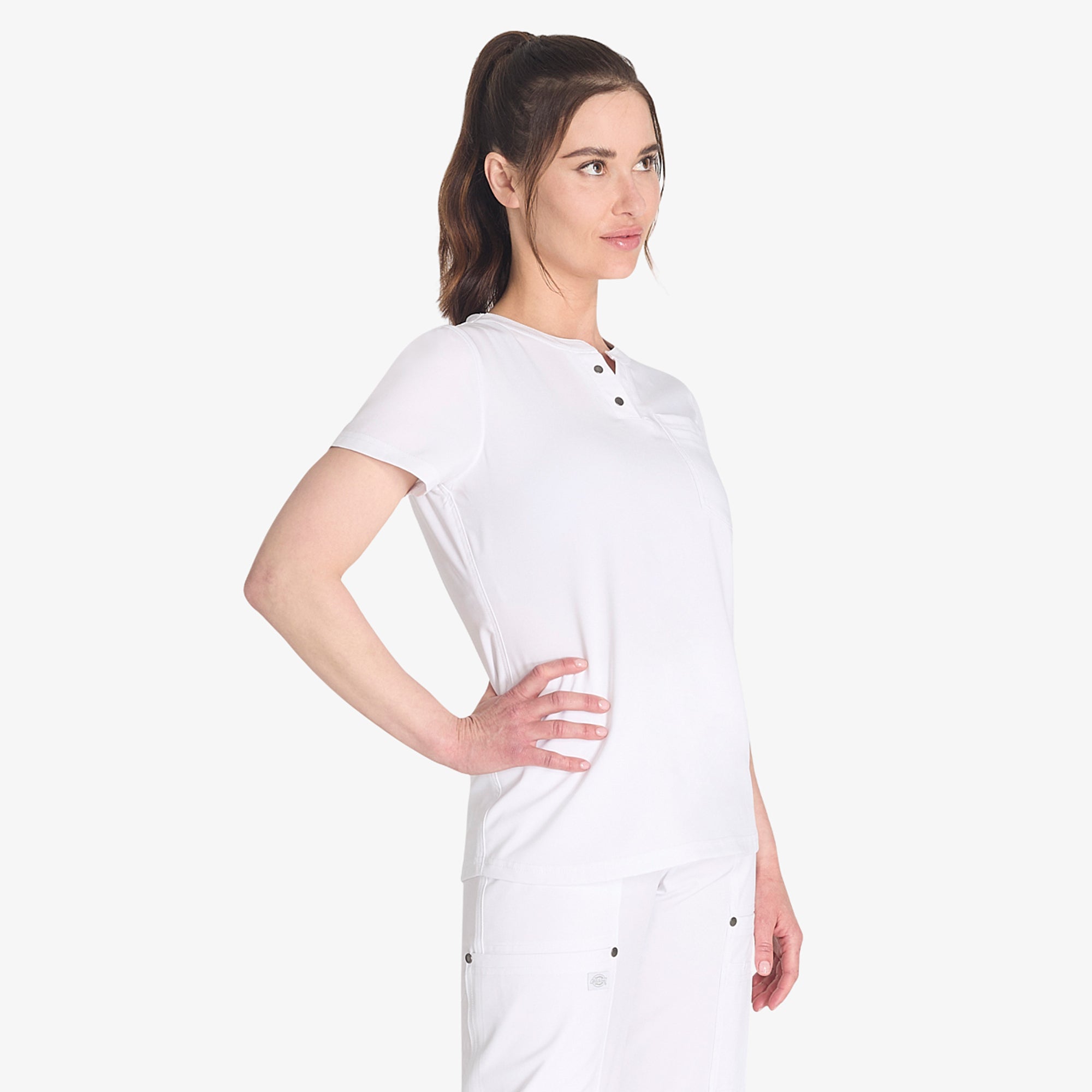 Women's EDS NXT Henley Scrub Top - Image 4