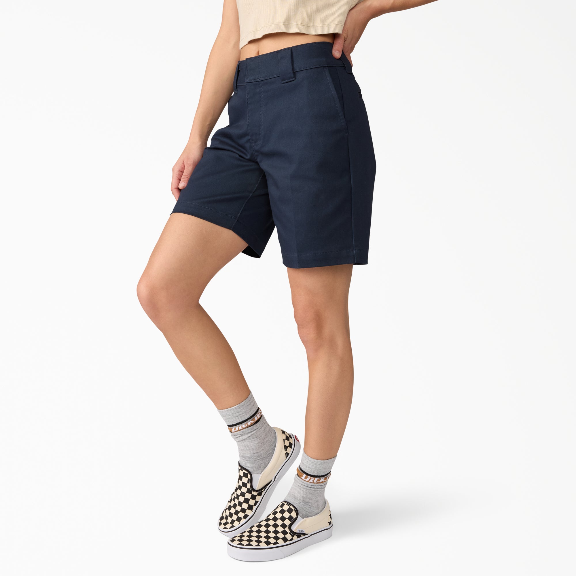 Women's Super Flex Flat Front Shorts. 9 - Image 3