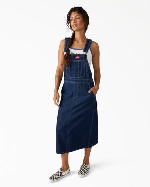 Women's Denim Bib Overall Dress