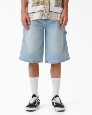 Worn In Relaxed Carpenter Denim Shorts. 13