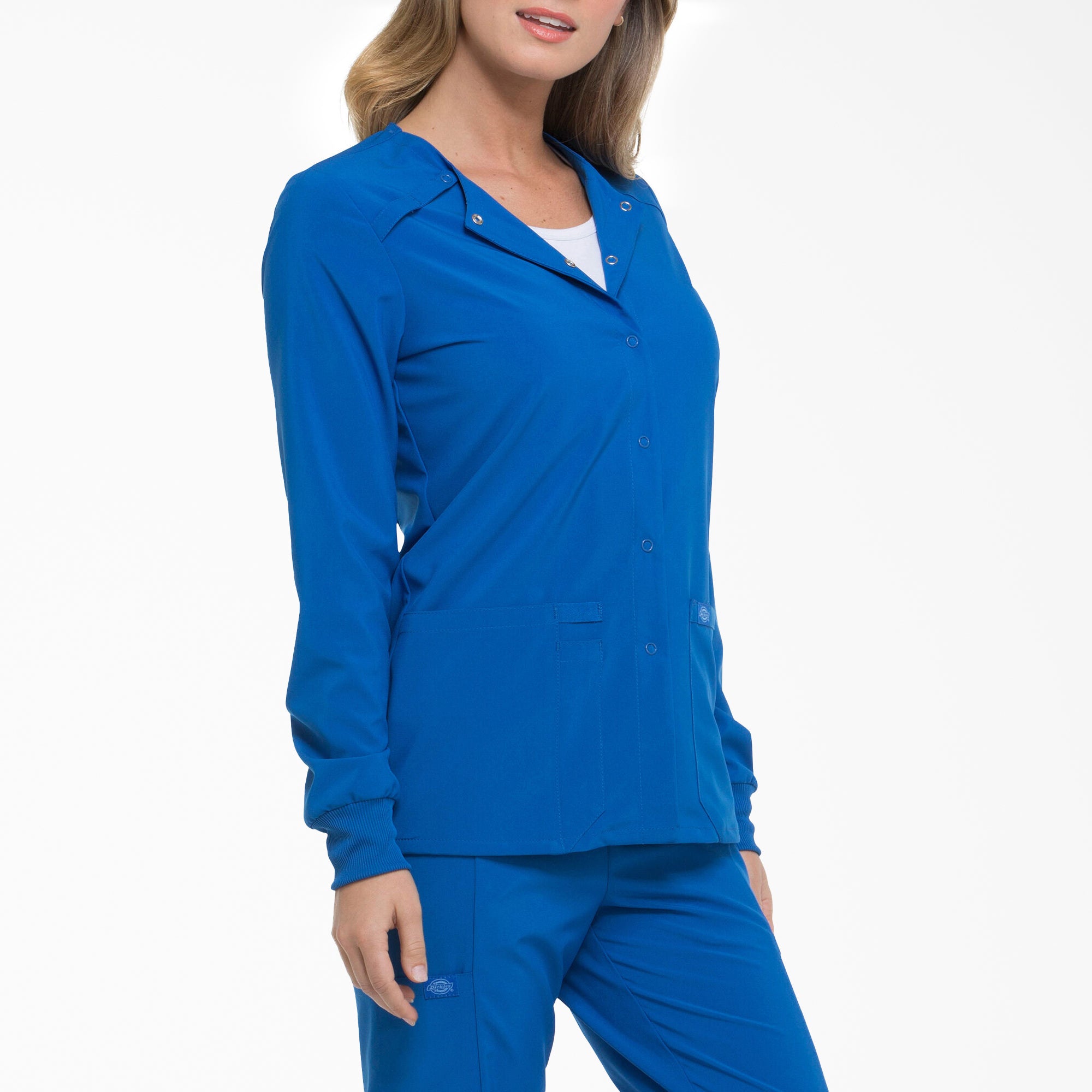 Women's EDS Essentials Snap Front Scrub Jacket - Image 4