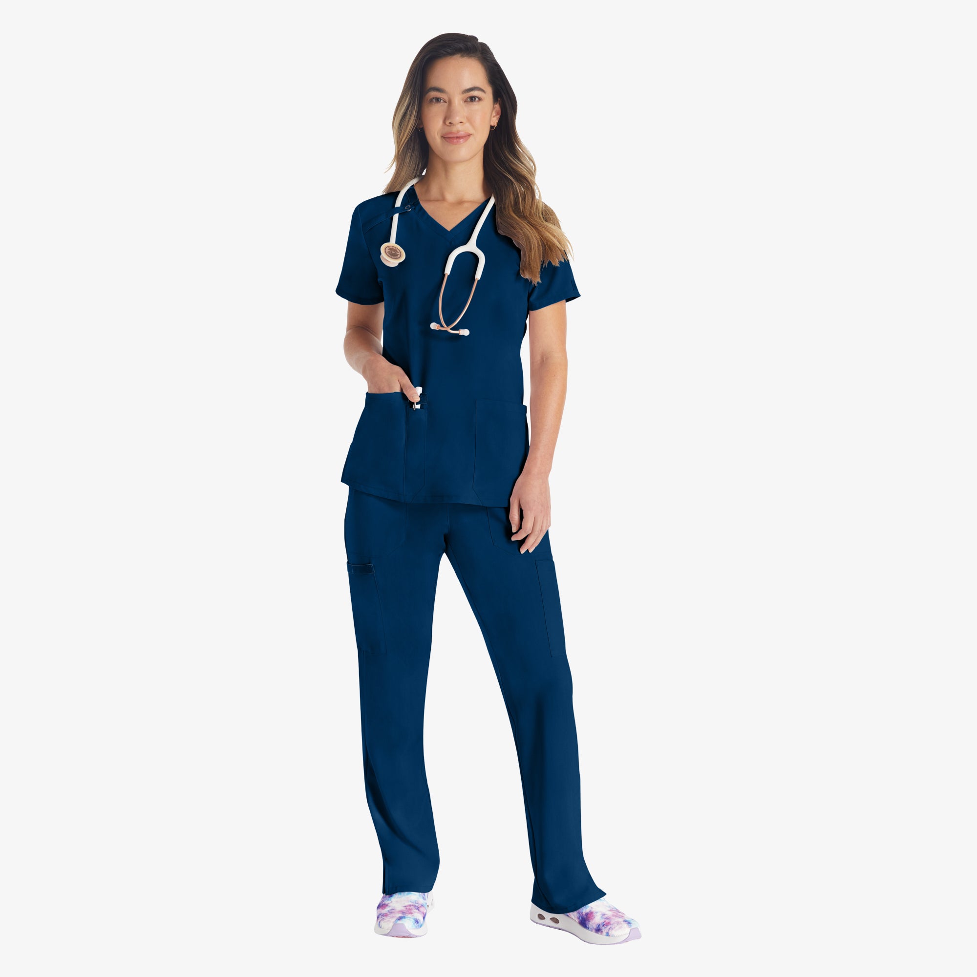 Women's EDS Essentials V-Neck Scrub Top - Image 5
