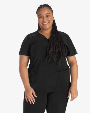 Women's EDS Essentials Mock Wrap Scrub Top