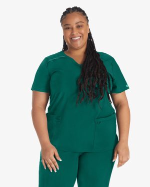Women's EDS Essentials Mock Wrap Scrub Top