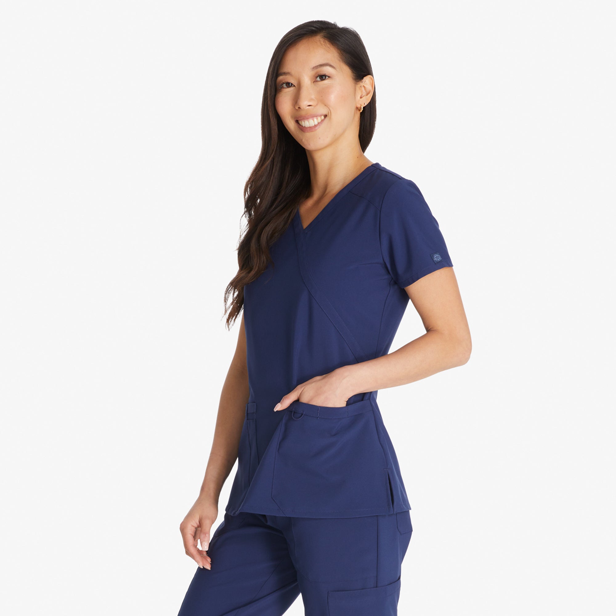 Women's EDS Essentials Mock Wrap Scrub Top - Image 3
