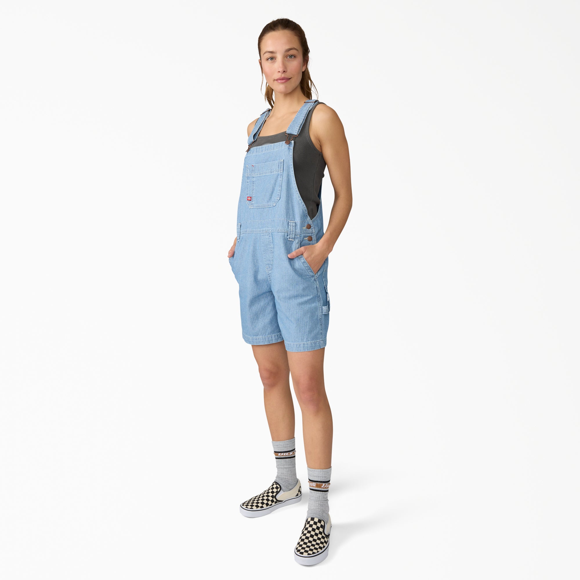 Women's Relaxed Fit Bib Shortalls. 7 - Image 3