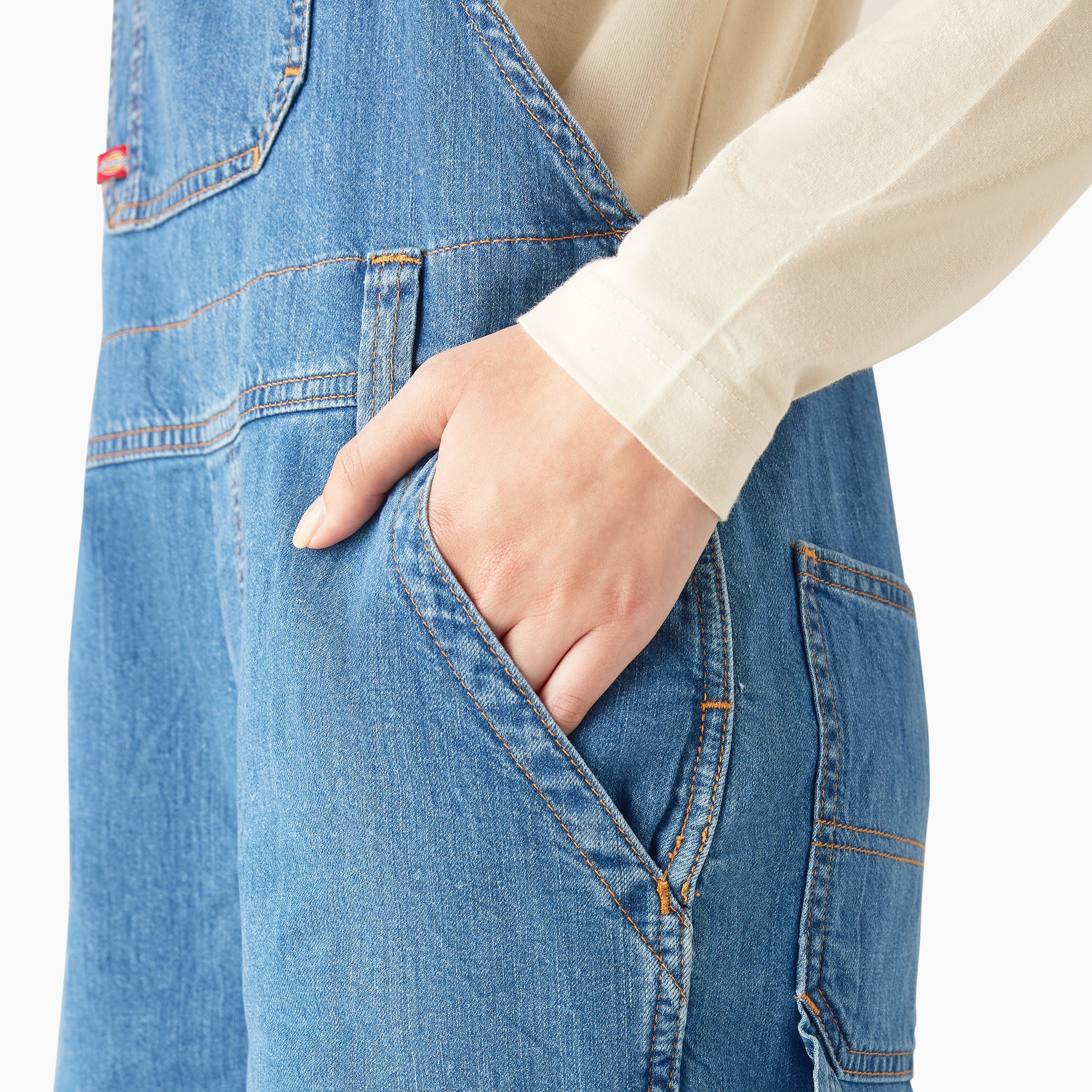 Women's Relaxed Fit Bib Shortalls. 7 - Image 11