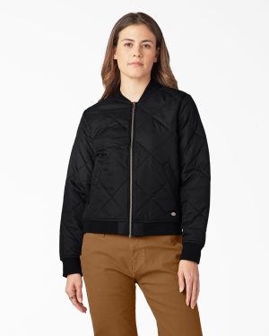 Women's Quilted Bomber Jacket