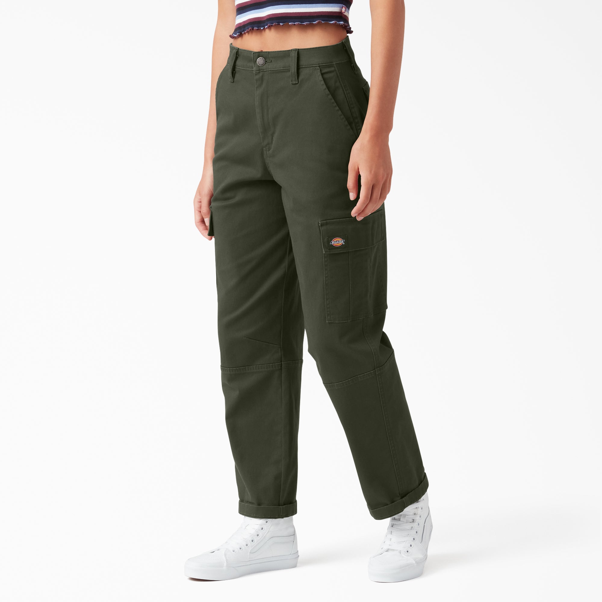 Women's Relaxed Fit Cropped Cargo Pants