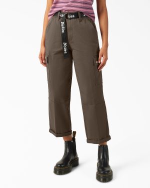 Women's Relaxed Fit Cropped Cargo Pants