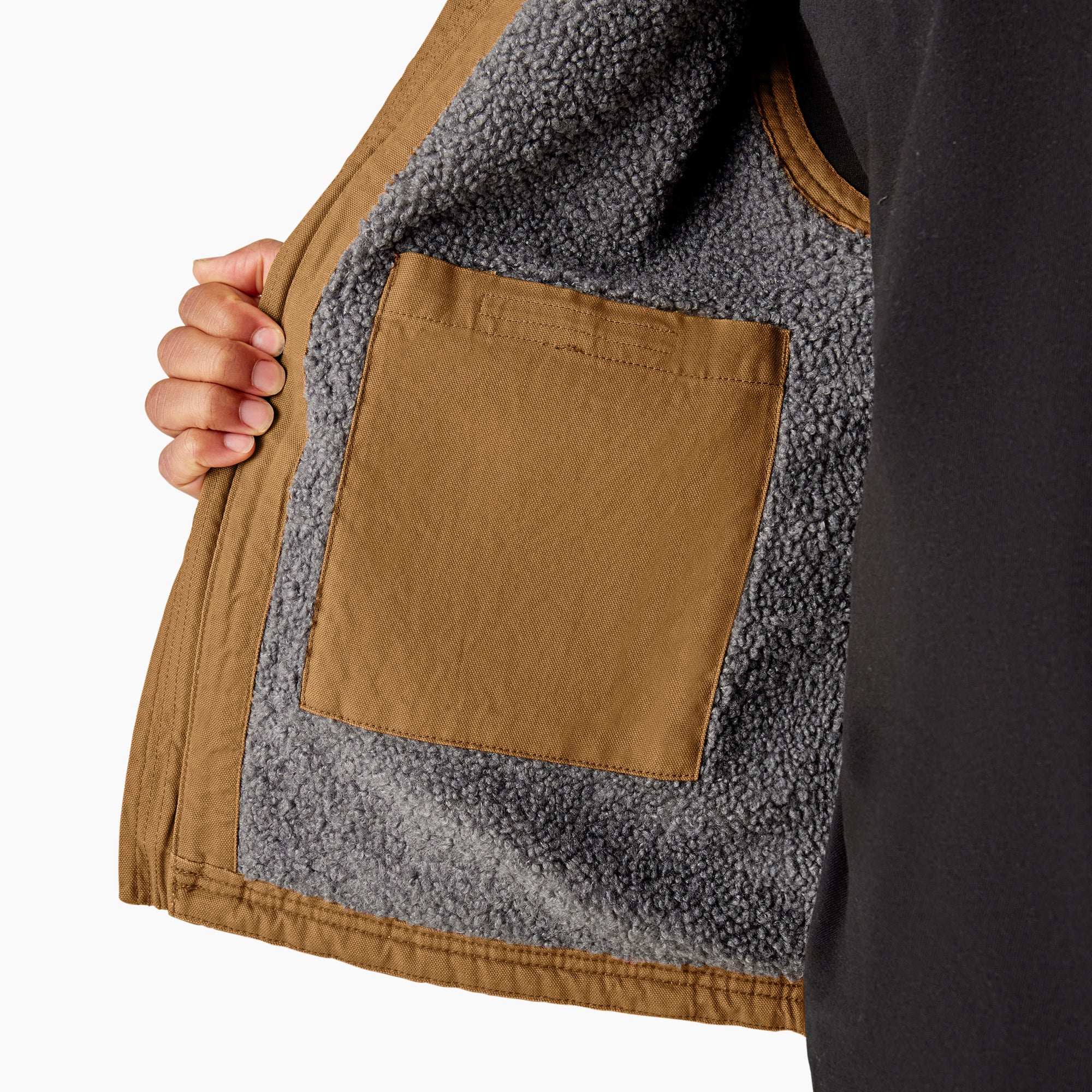 Duck Canvas High Pile Fleece Lined Vest - Image 7