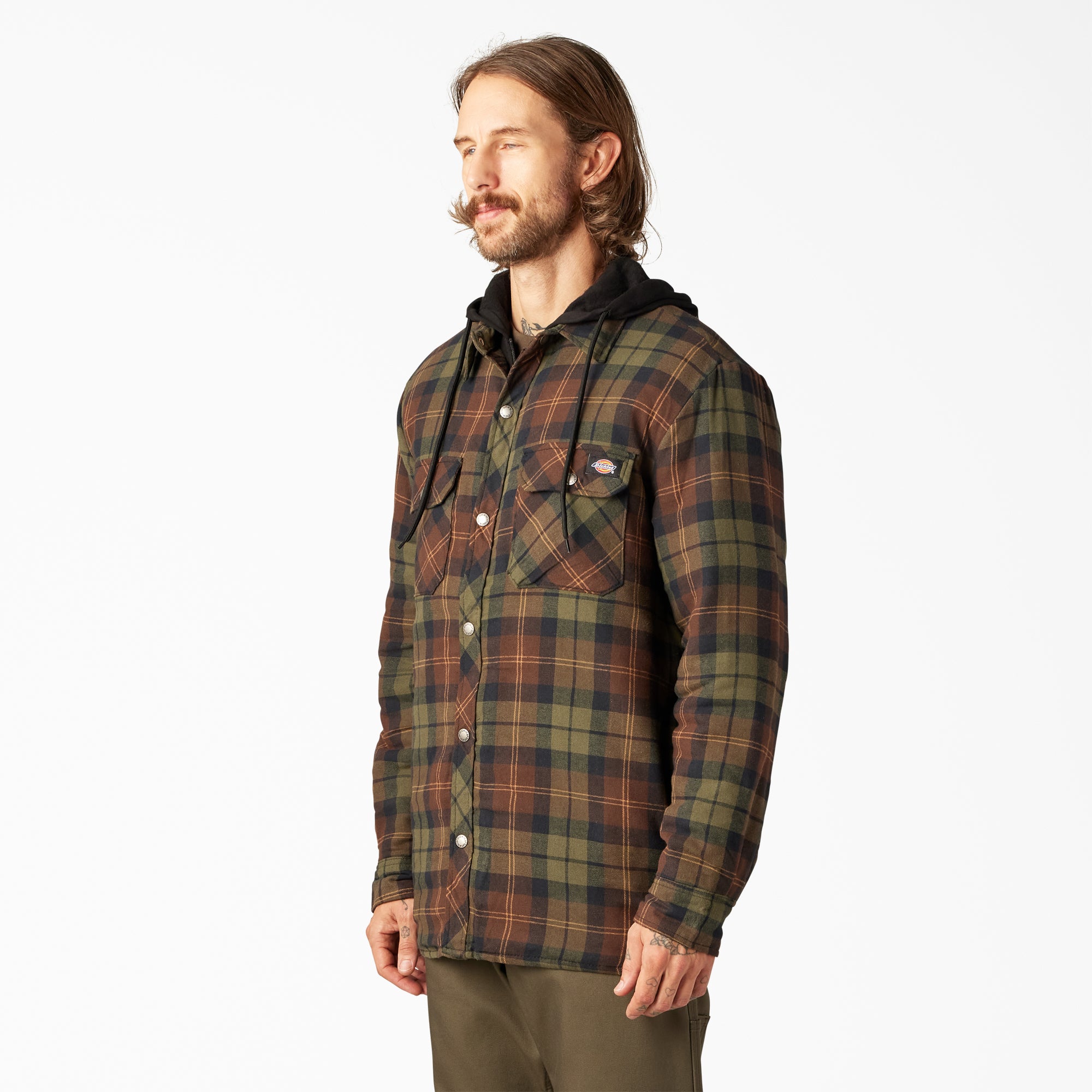 Flannel Hooded Shirt Jacket - Image 3