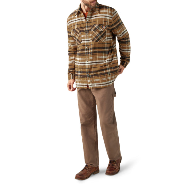 Water Repellent Fleece-Lined Flannel Shirt Jacket - Image 5