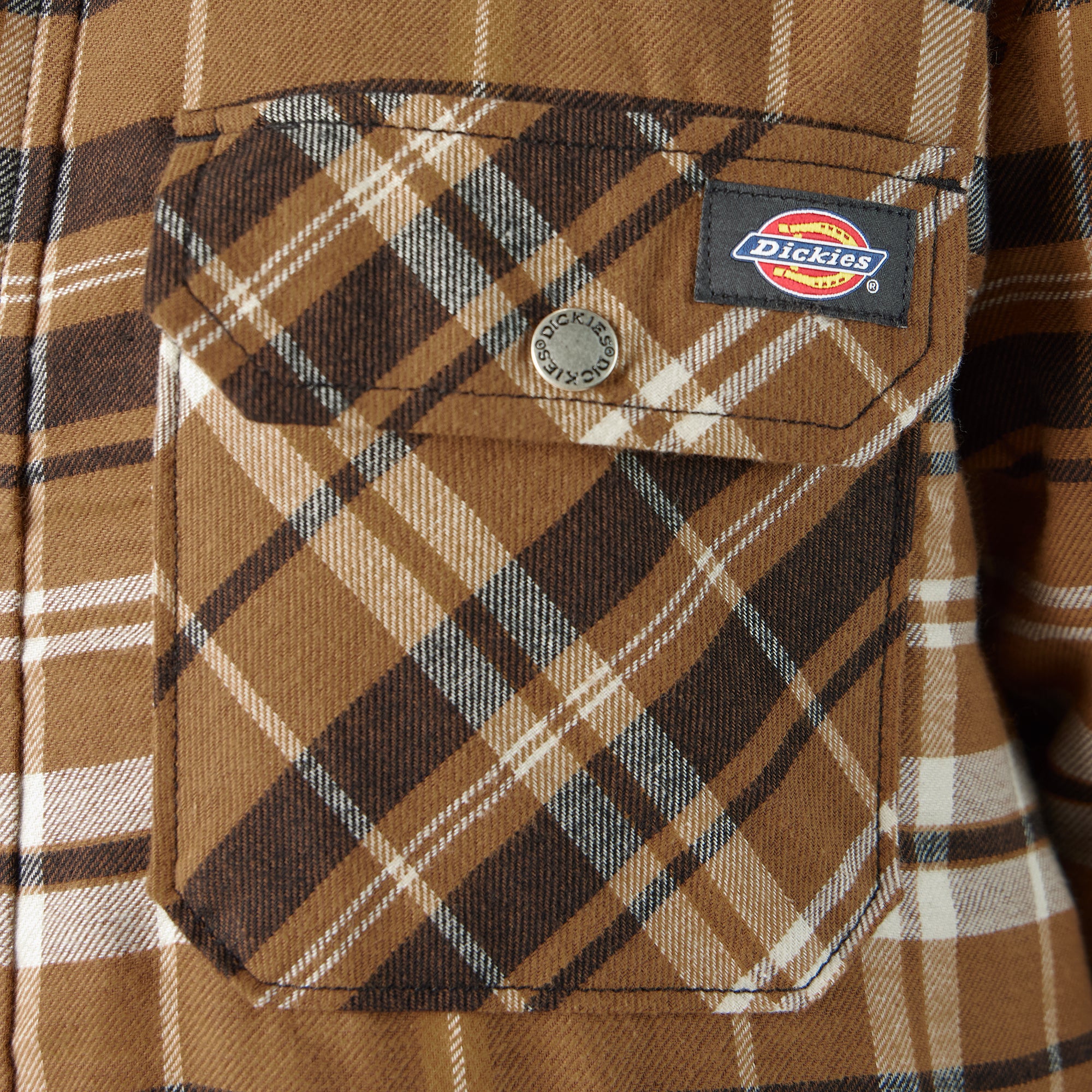 Water Repellent Fleece-Lined Flannel Shirt Jacket - Image 7