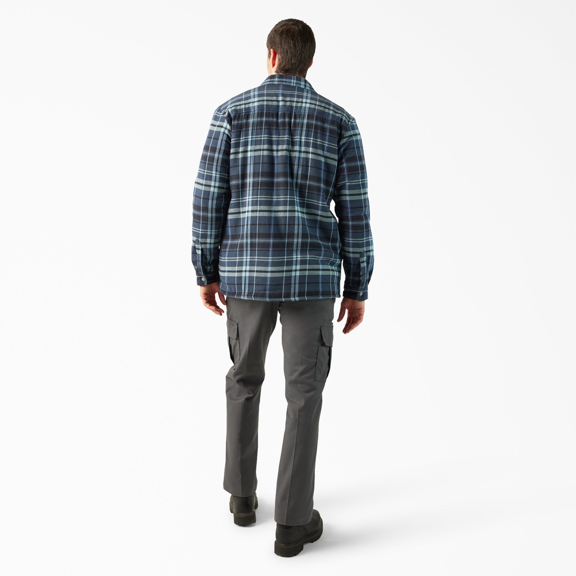 Water Repellent Fleece-Lined Flannel Shirt Jacket - Image 6
