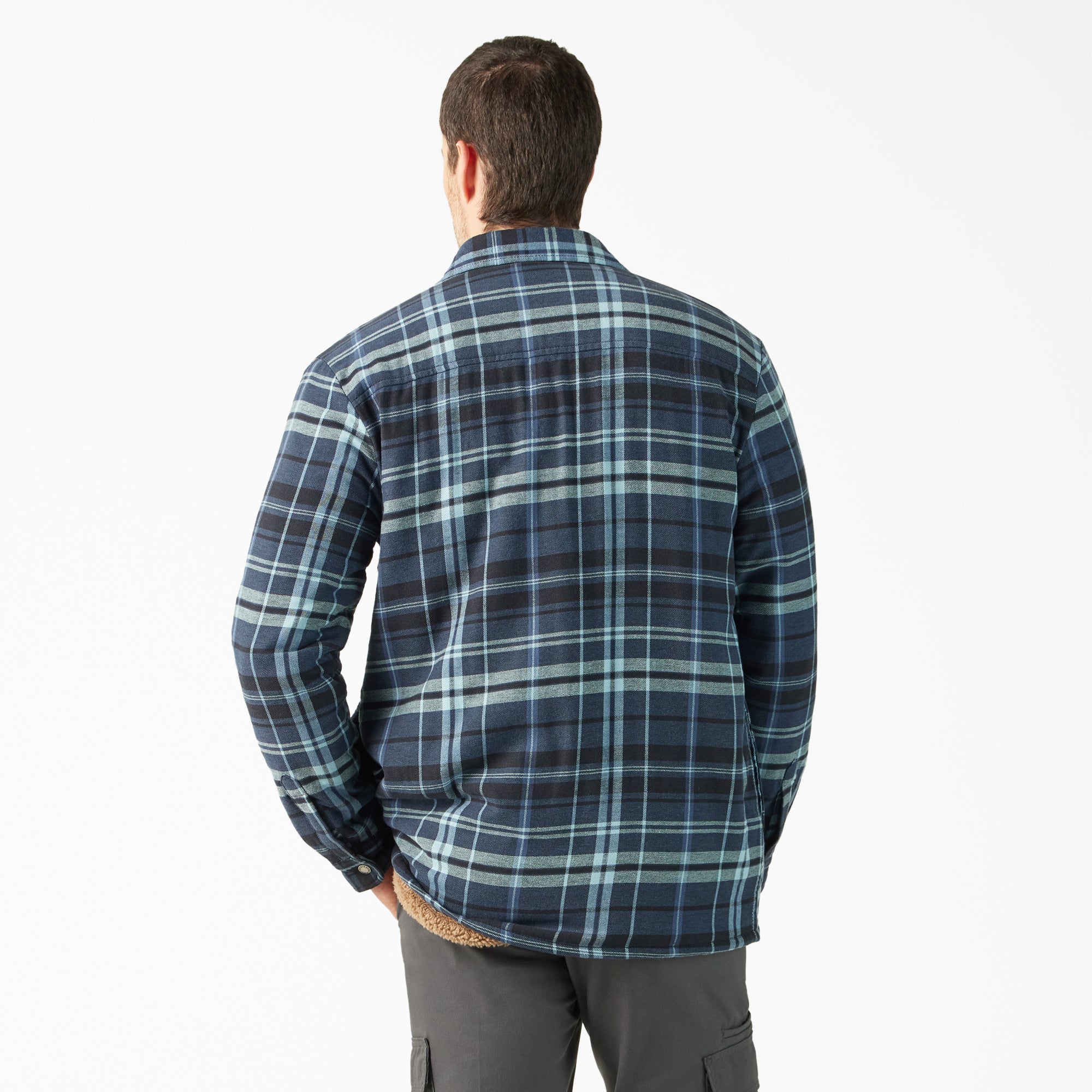 Water Repellent Fleece-Lined Flannel Shirt Jacket - Image 2