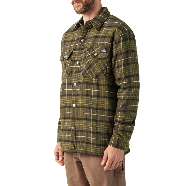 Water Repellent Fleece-Lined Flannel Shirt Jacket - Image 3