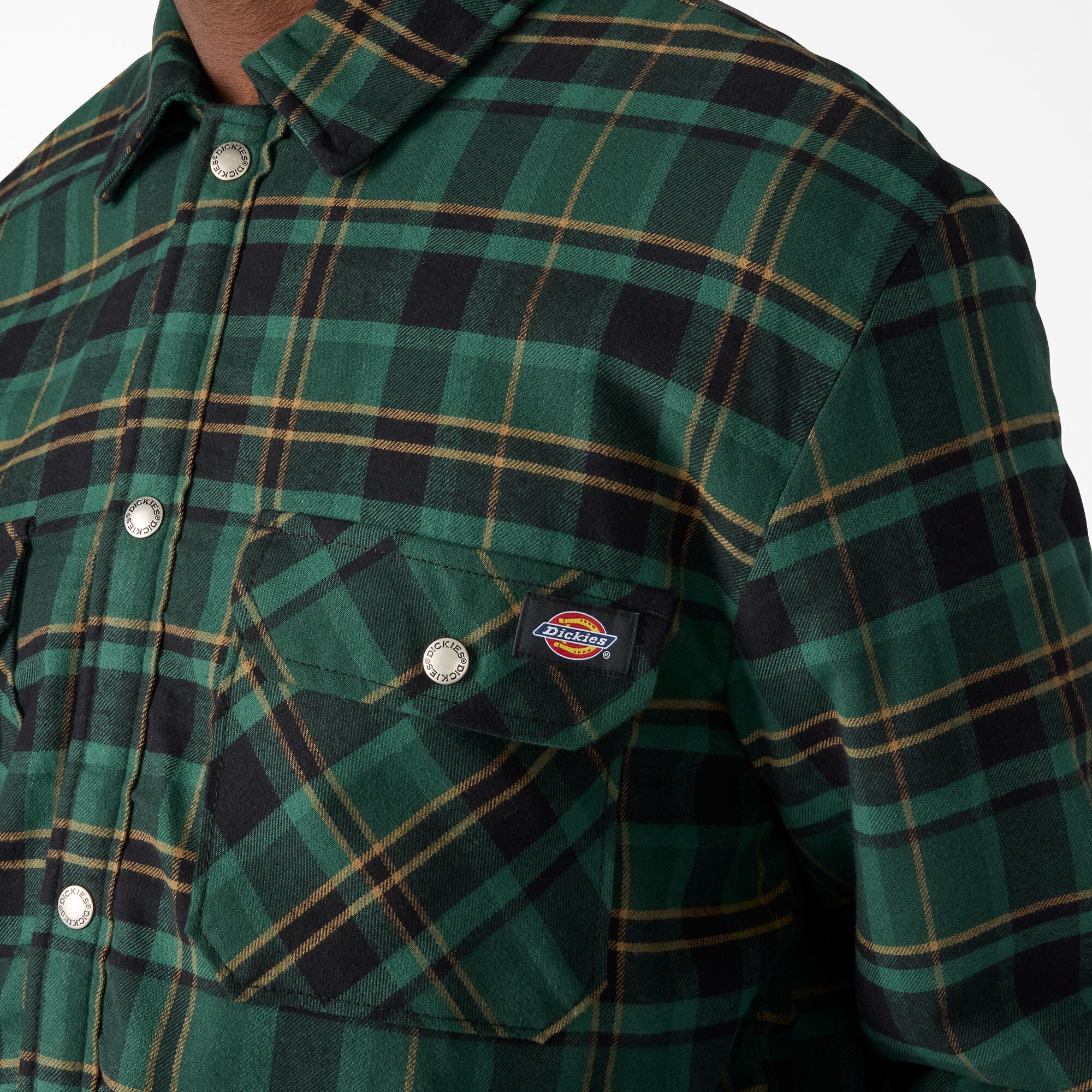 Water Repellent Fleece-Lined Flannel Shirt Jacket - Image 5