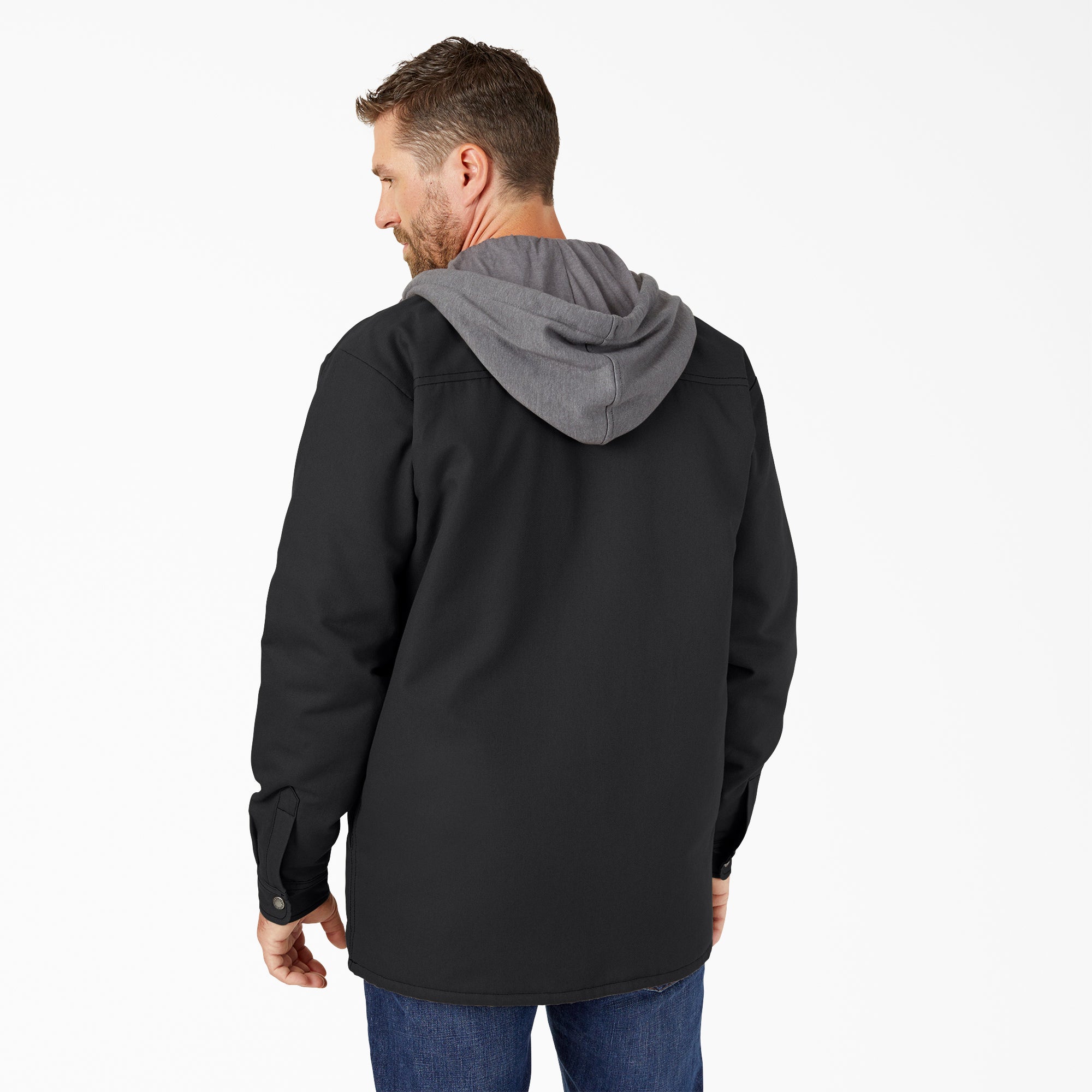 Water Repellent Duck Hooded Shirt Jacket - Image 2