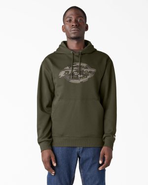 Water Repellent Camo Logo Hoodie