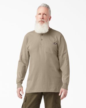 Heavyweight Long Sleeve Henley T-Shirt