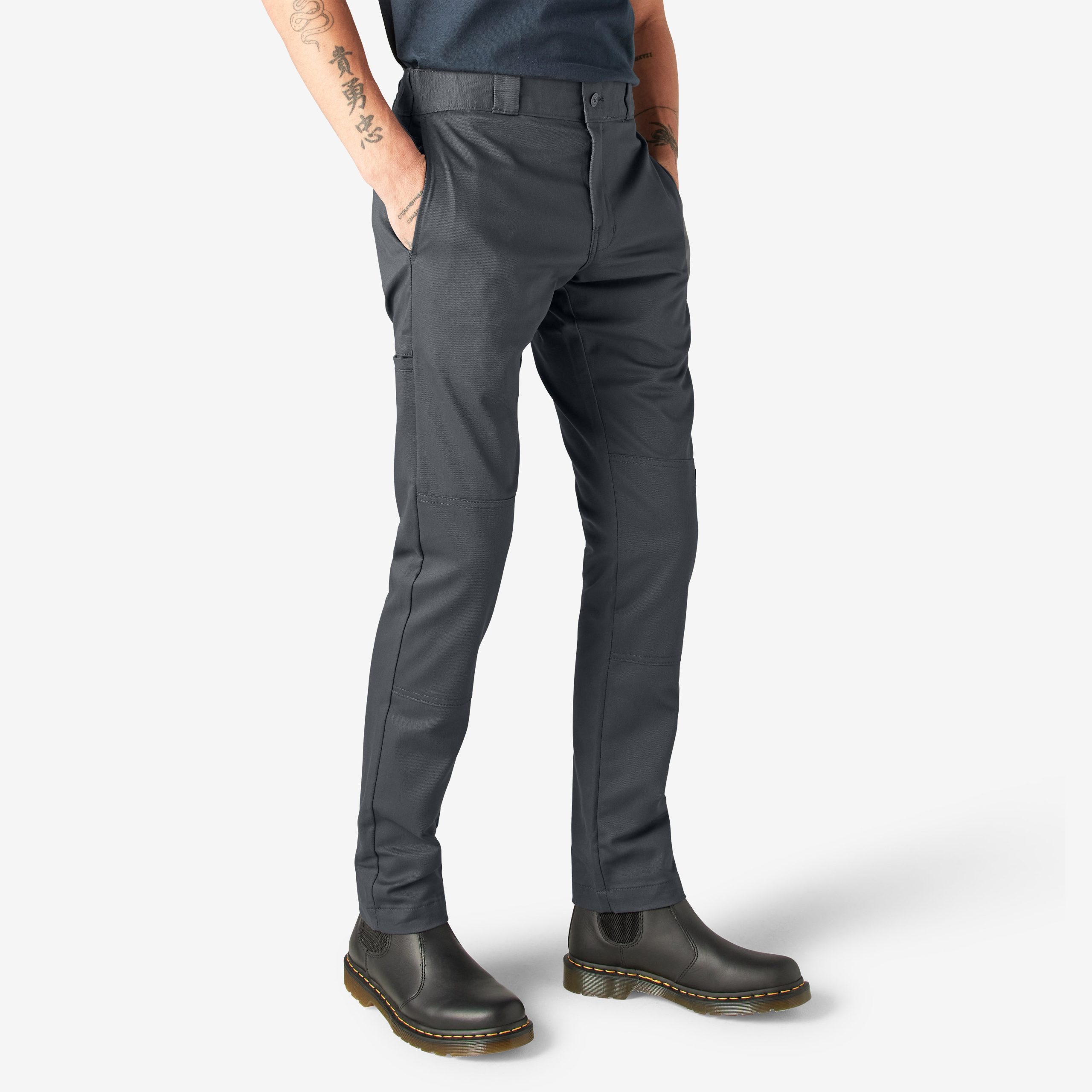 FLEX Skinny Fit Double Knee Work Pants - Image 4
