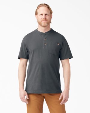 Heavyweight Short Sleeve Henley T-Shirt