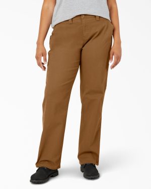 Women's Plus FLEX Relaxed Straight Fit Duck Carpenter Pants