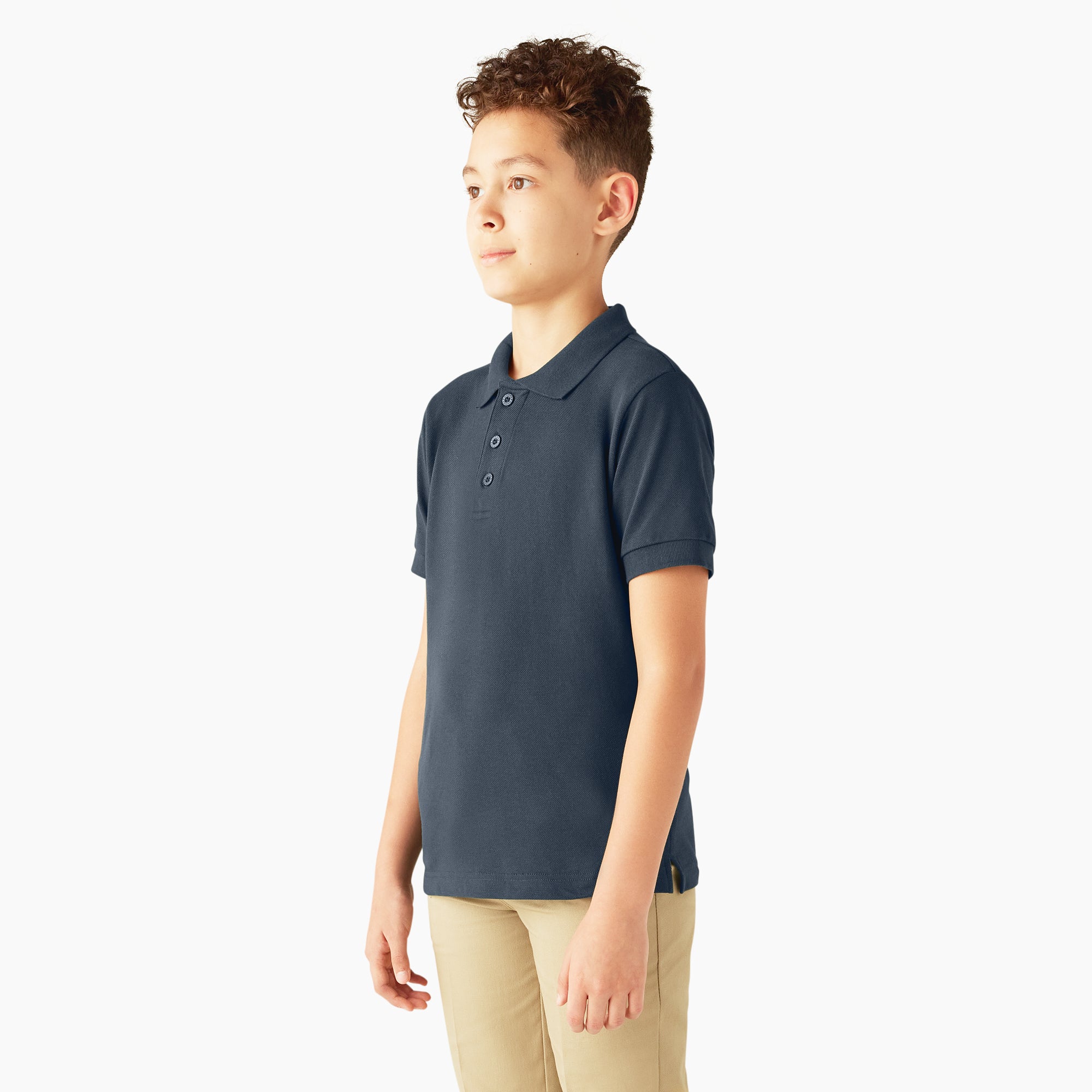 Kids' Piqué Short Sleeve Polo - Image 3
