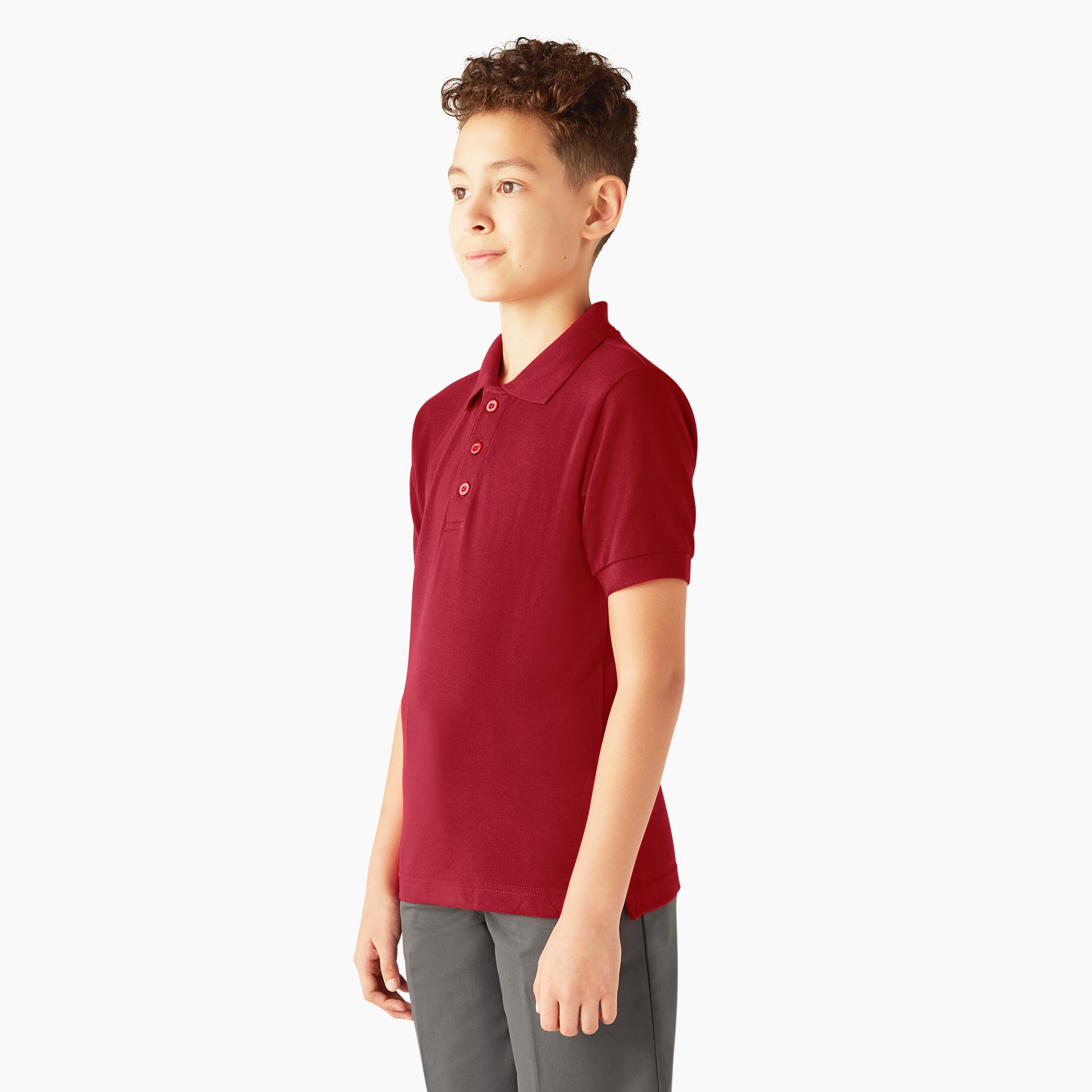 Kids' Piqué Short Sleeve Polo - Image 2