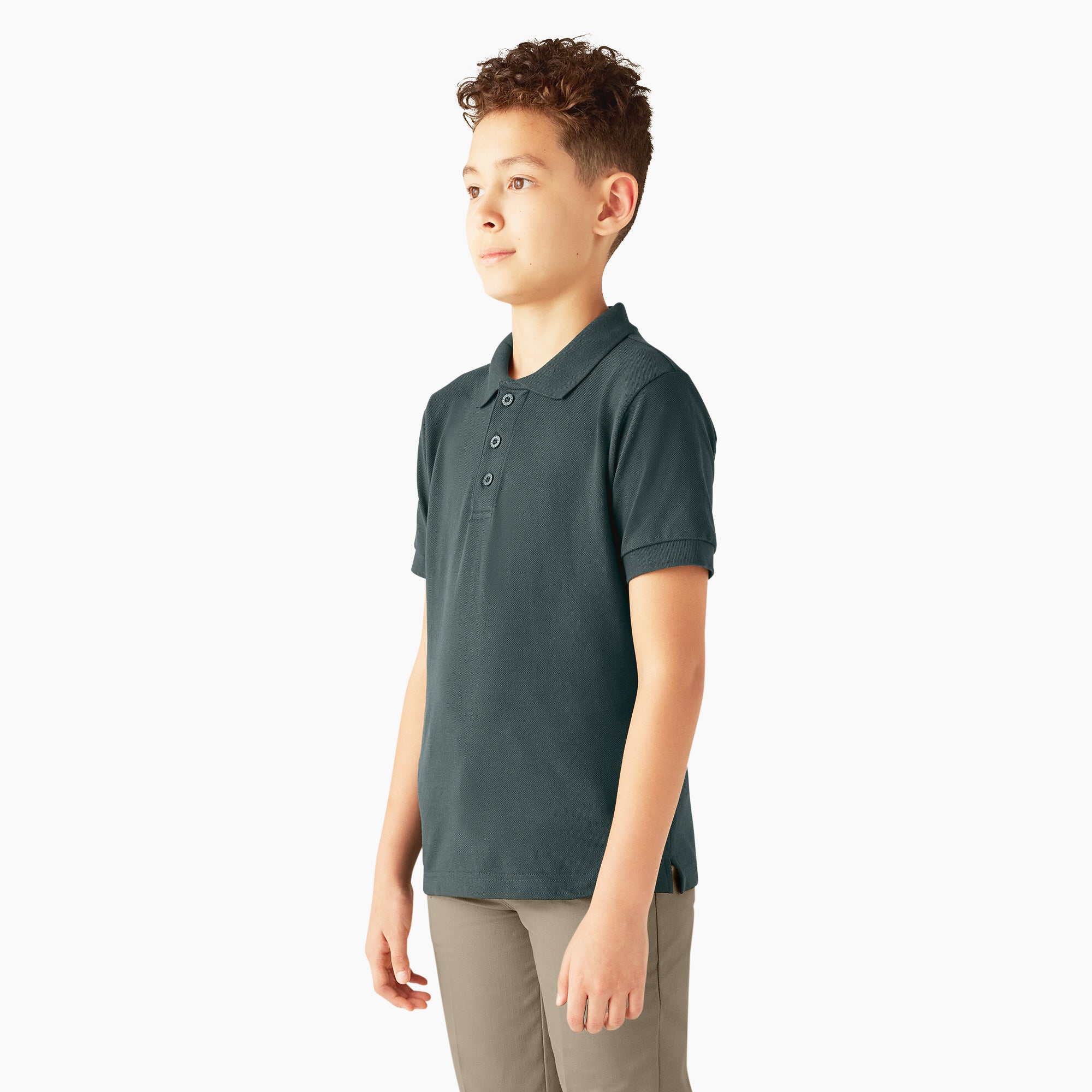 Kids' Piqué Short Sleeve Polo - Image 3