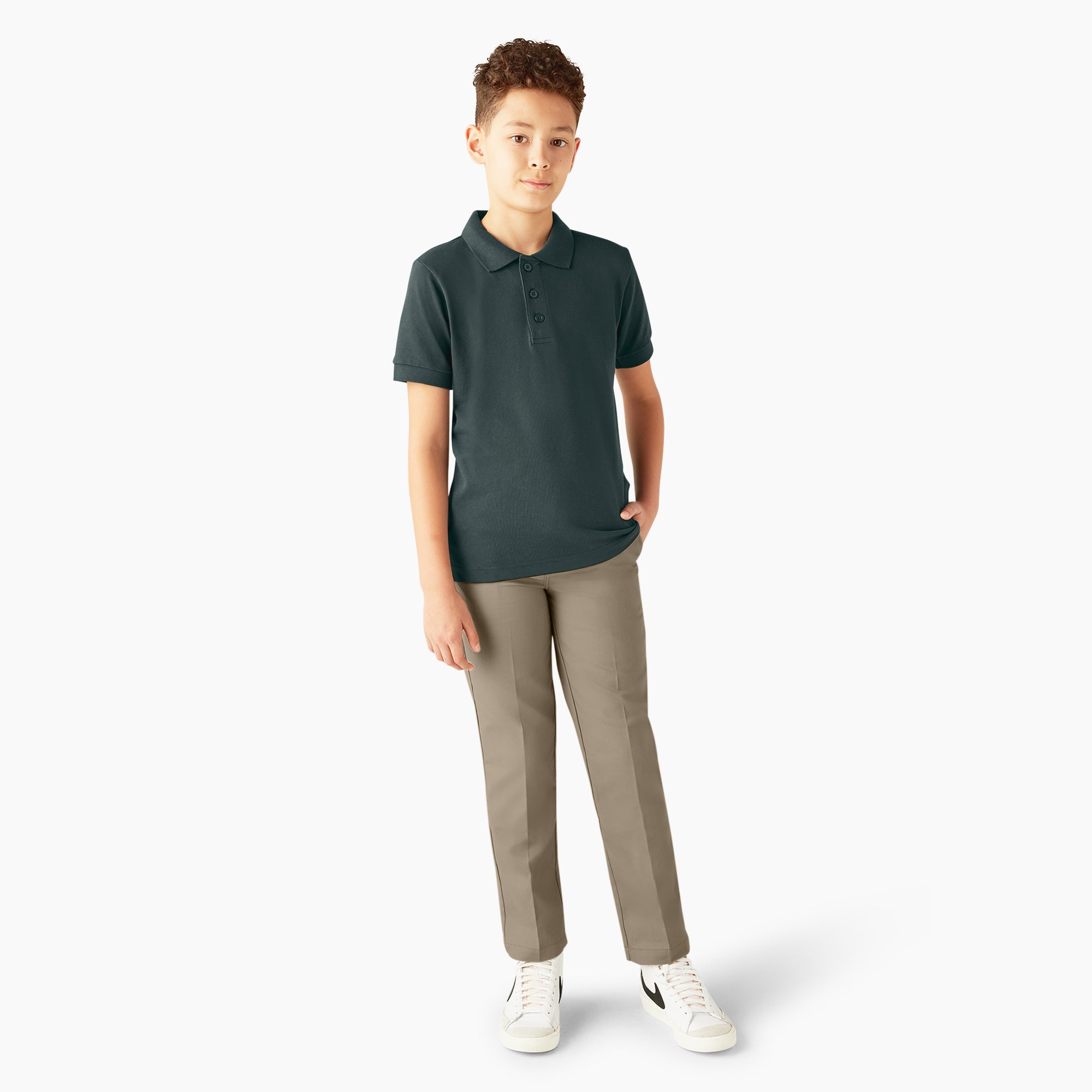 Kids' Piqué Short Sleeve Polo - Image 4