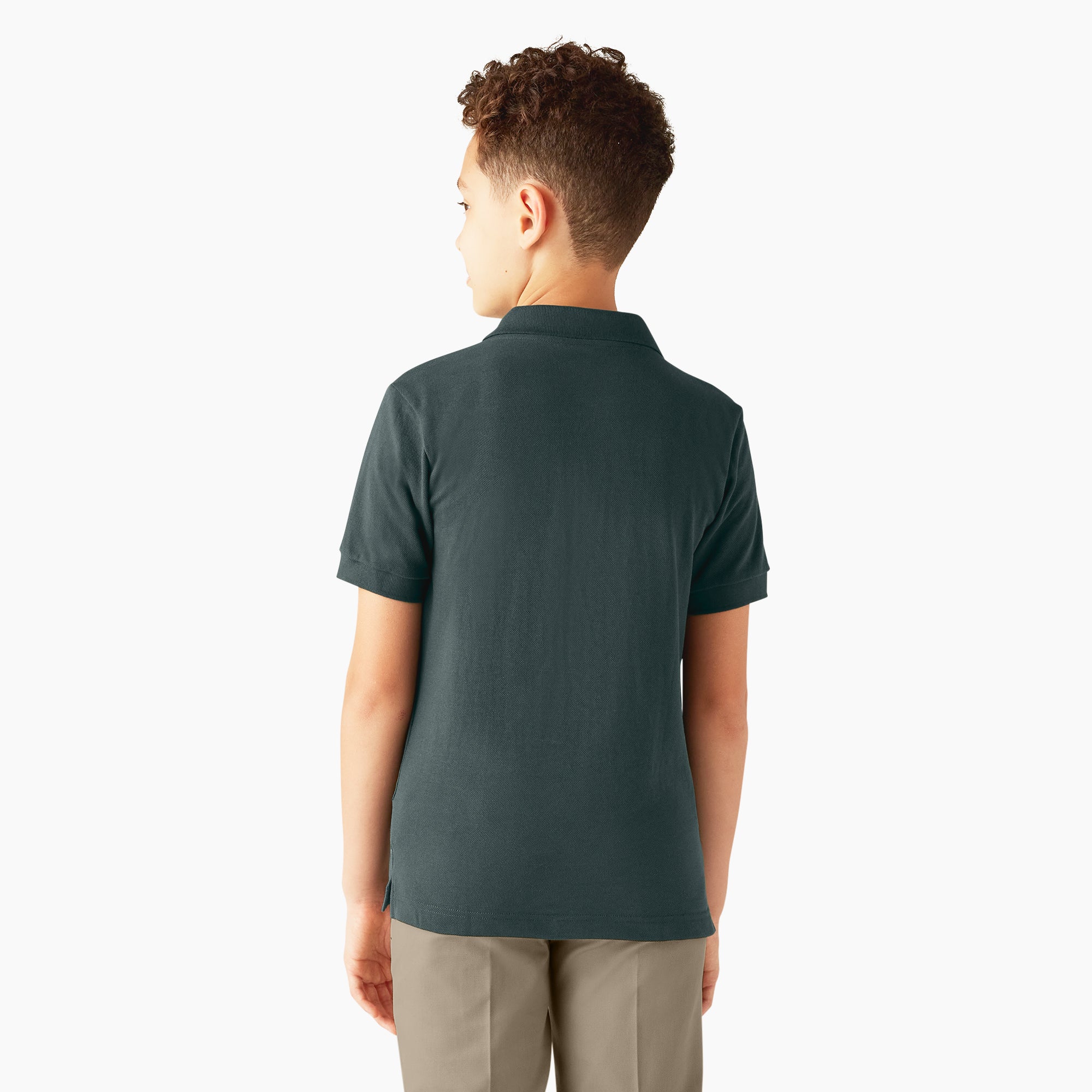 Kids' Piqué Short Sleeve Polo - Image 2