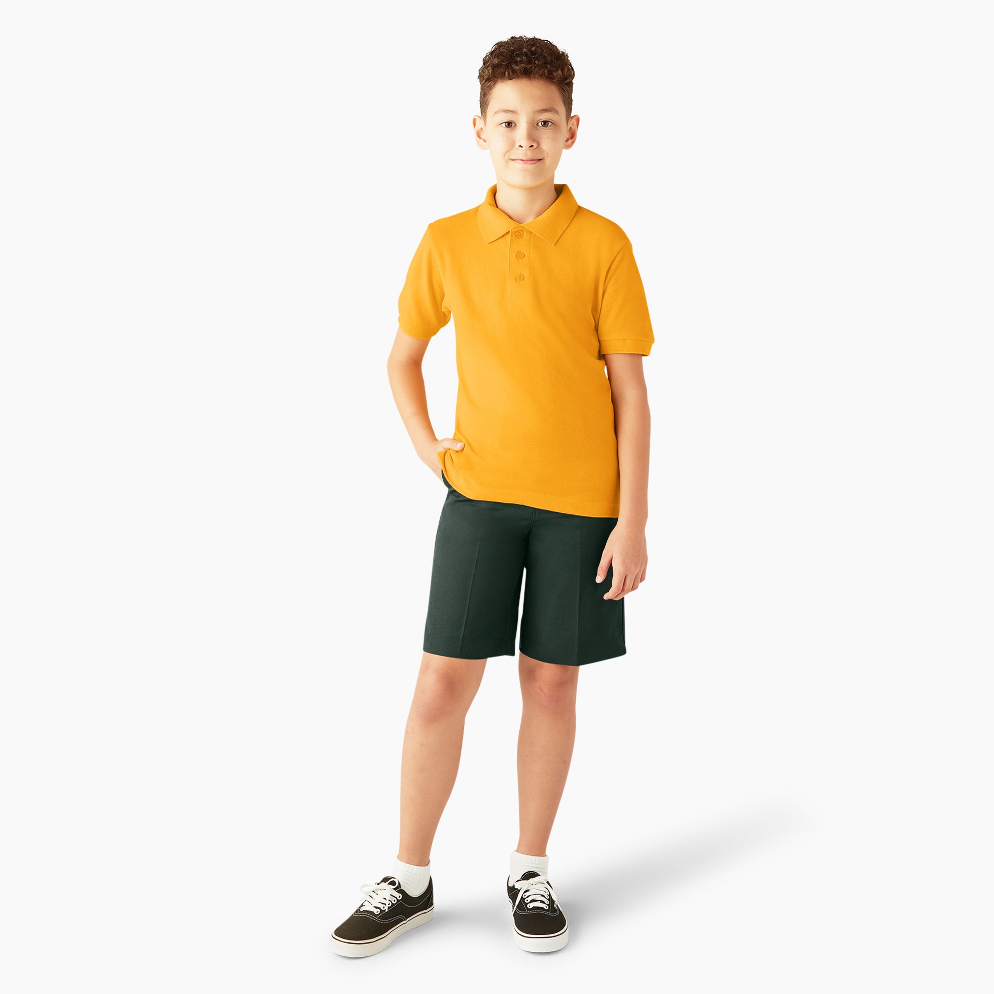 Kids' Piqué Short Sleeve Polo - Image 4