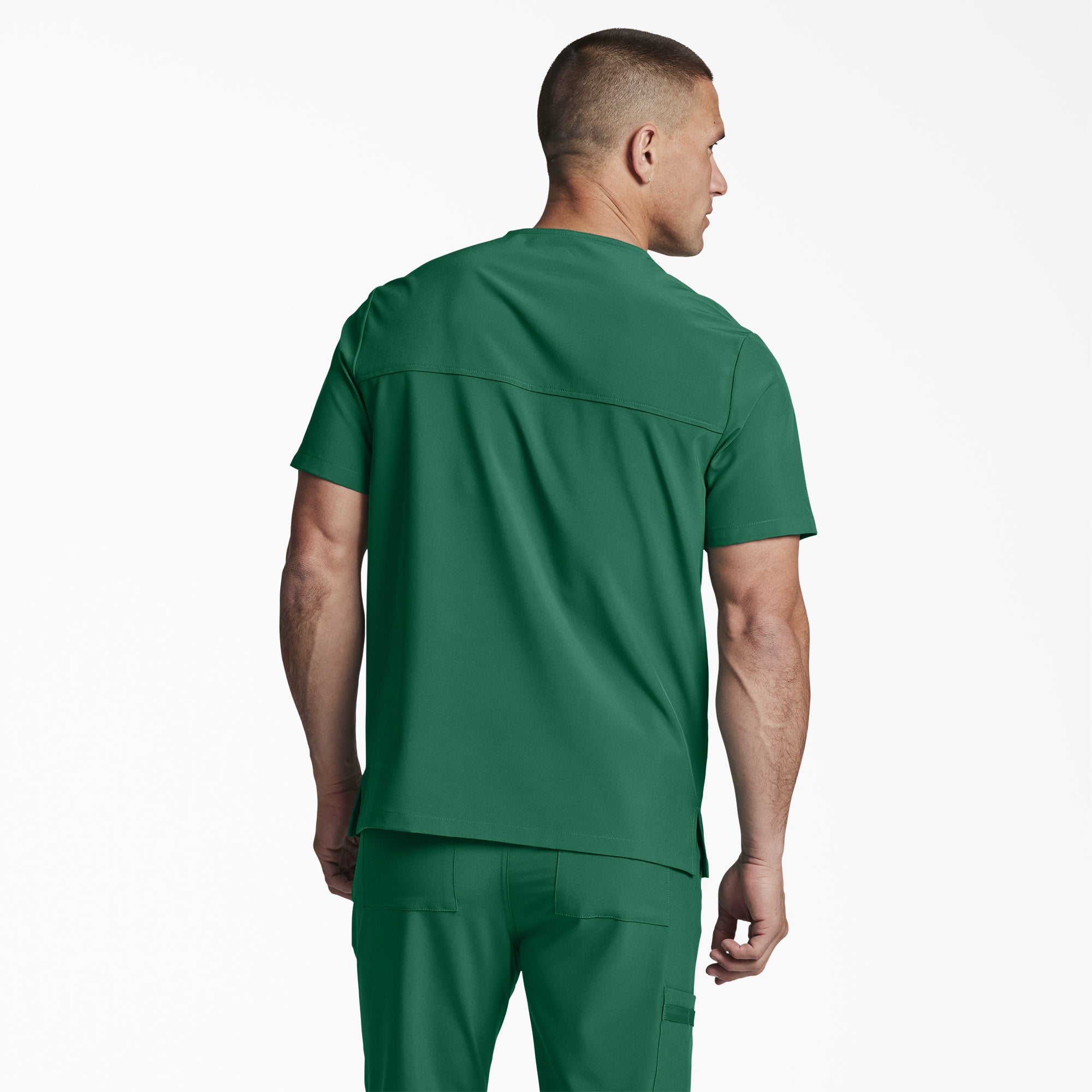 Unisex EDS Essentials V-Neck Scrub Top - Image 2
