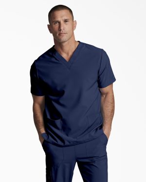 Unisex EDS Essentials V-Neck Scrub Top