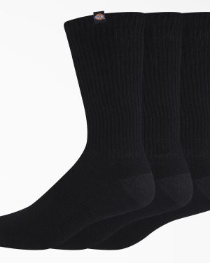 Dickies Label Crew Socks. Size 6-12. 3-Pack