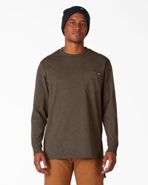 Heavyweight Heathered Long Sleeve Pocket T-Shirt